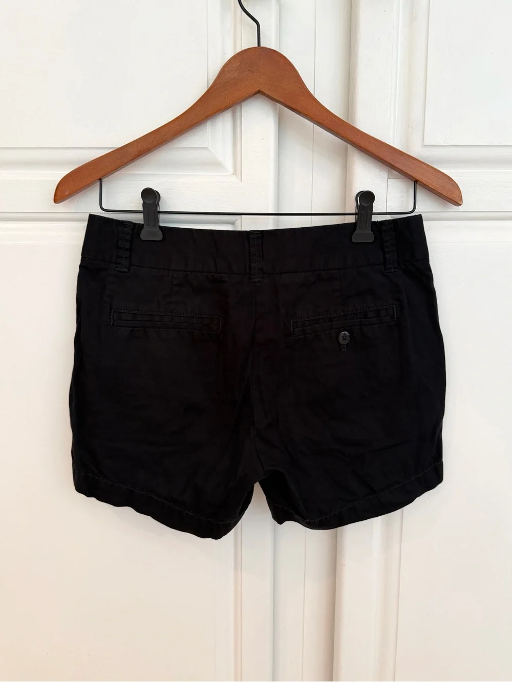 J. Crew Womens 0 Chino Shorts Black Cotton Broken In